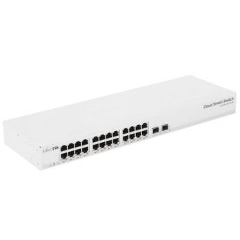 Коммутатор MikroTik CSS326-24G-2S+RM (24x1000Мб/сек, SFPx2)